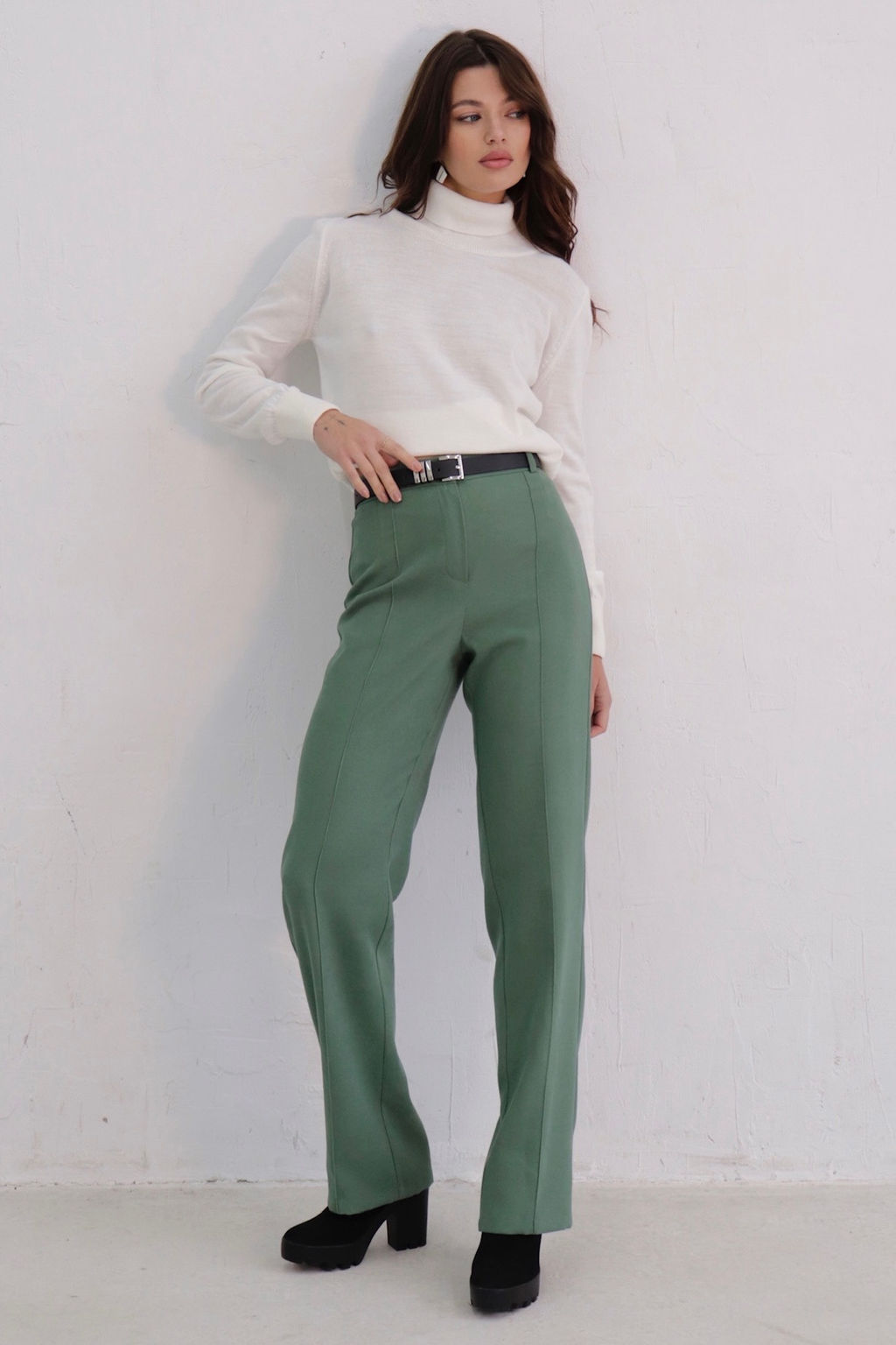 10972 Брюки со стрелками чёрные - Martichelli фото 7