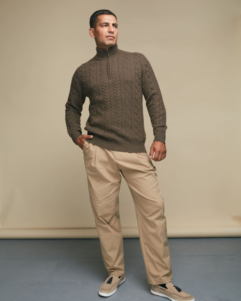 Джемпер из пуха яка 2006 коричневый