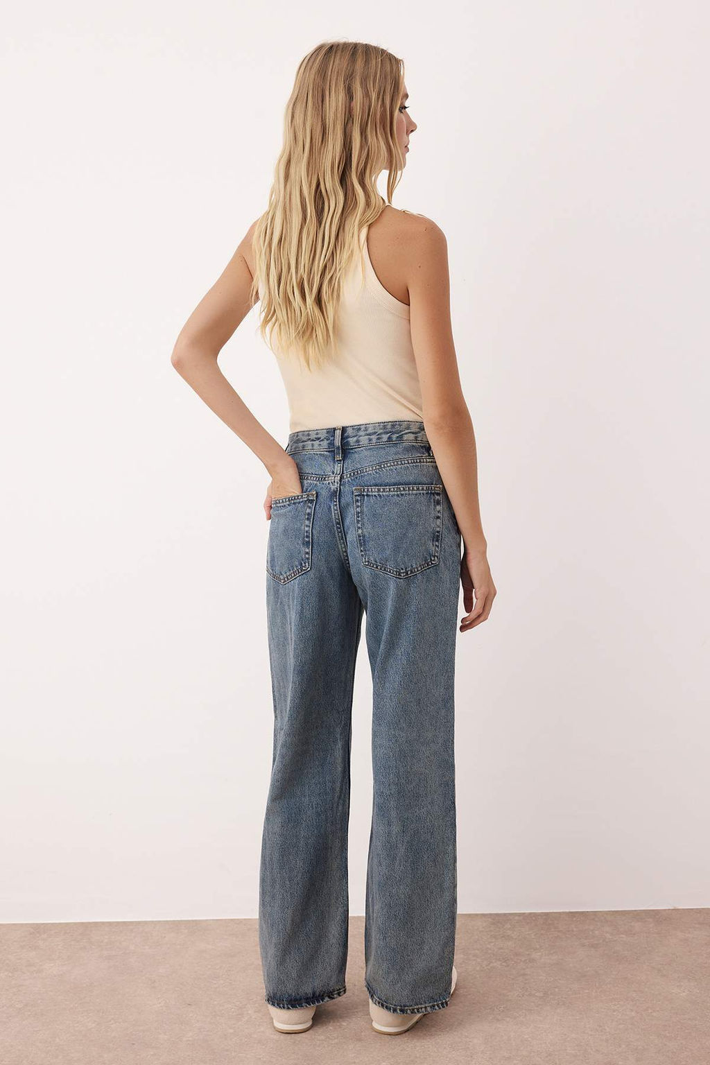 Mavi Vintage Y?kama Normal Bel Wide Leg Jeans TWOAW26JE00186 - Trendyolmilla фото 4