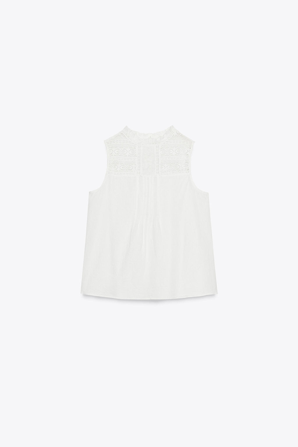 EMBROIDERED LADDER STITCH TOP - Zara фото 4