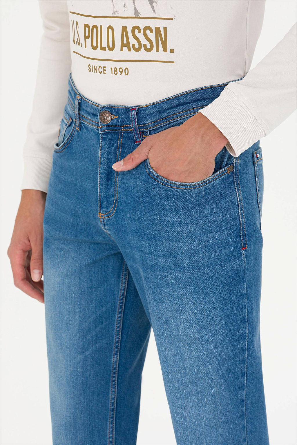 U. S. Polo Assn / Мужские синие джинсовые брюки - U.s. polo assn фото 6