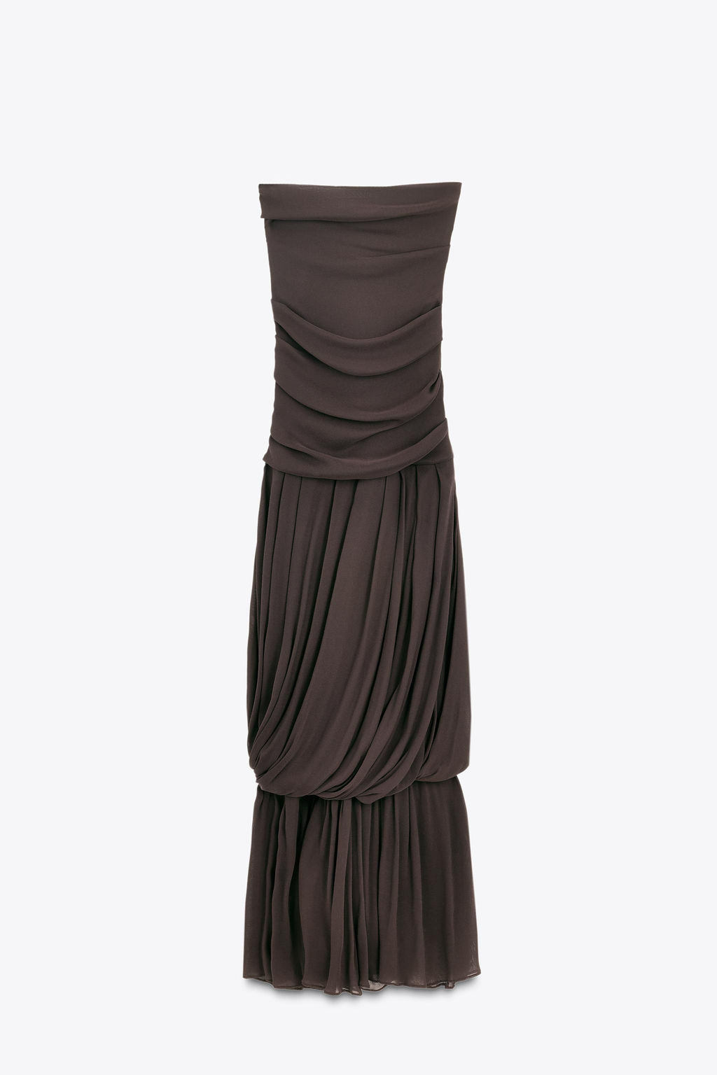 LIMITED EDITION DRAPED STRAPLESS LONG DRESS - Zara фото 12