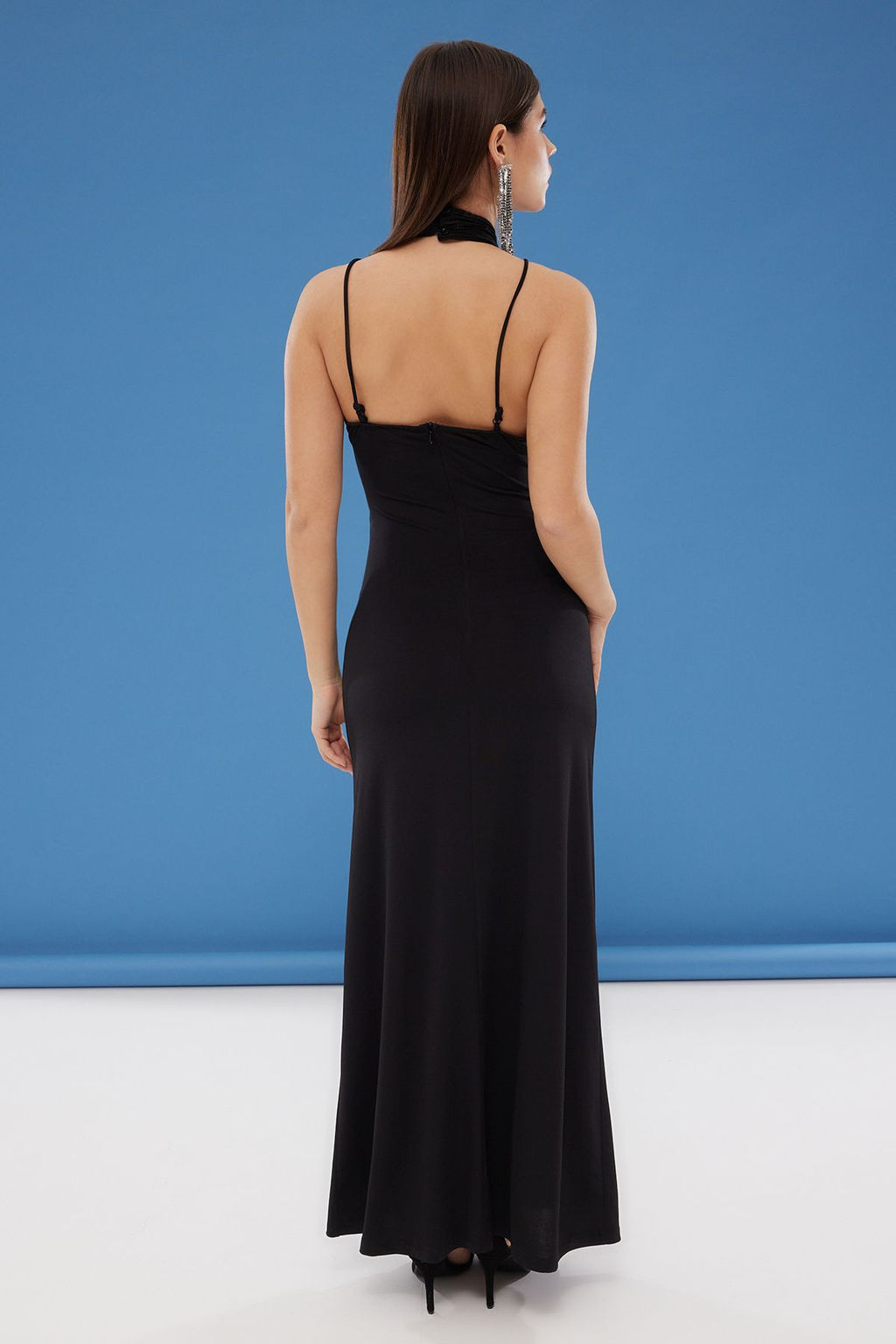 TRENDYOLMILLA Siyah Cut Out/Pencere Detayl? Orme Elbise TPRSS25EL00020  фото 6