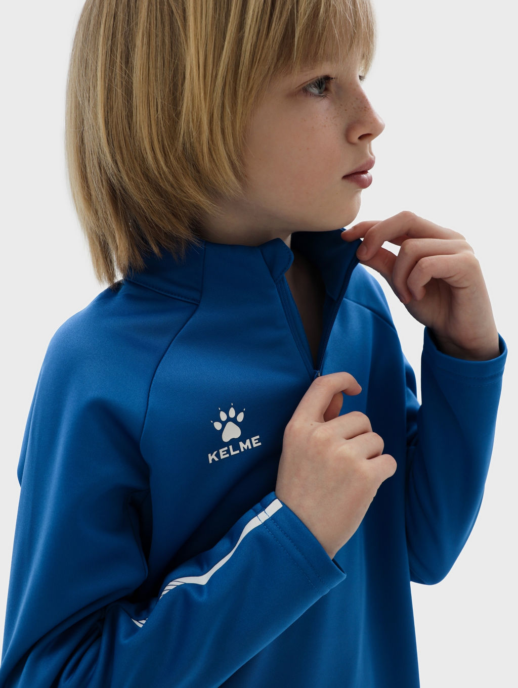Детская олимпийка KELME Childrens Pullover (plus Fleece) Blue