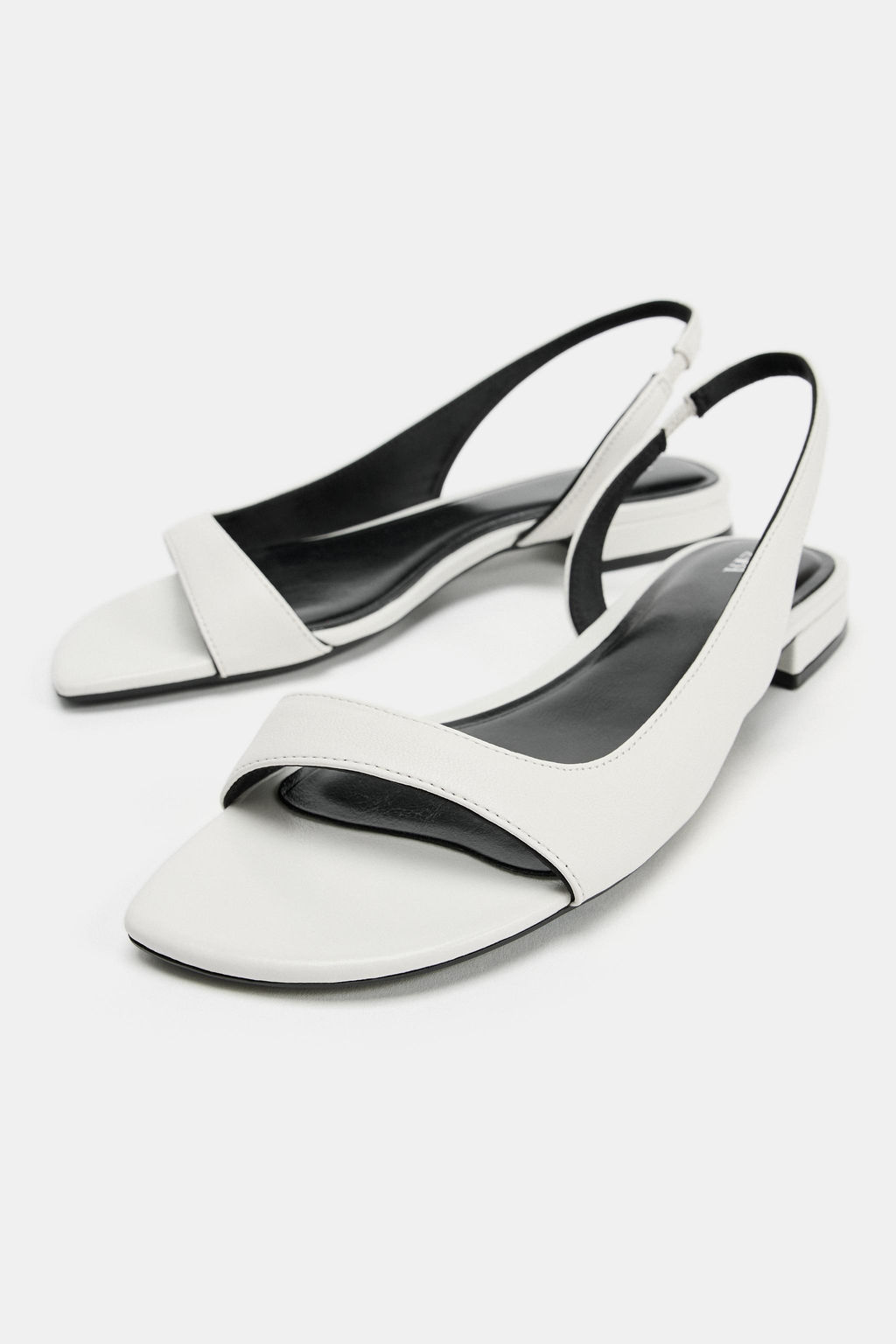 SANDALIA PLANA PIEL / blanco - Zara фото 4