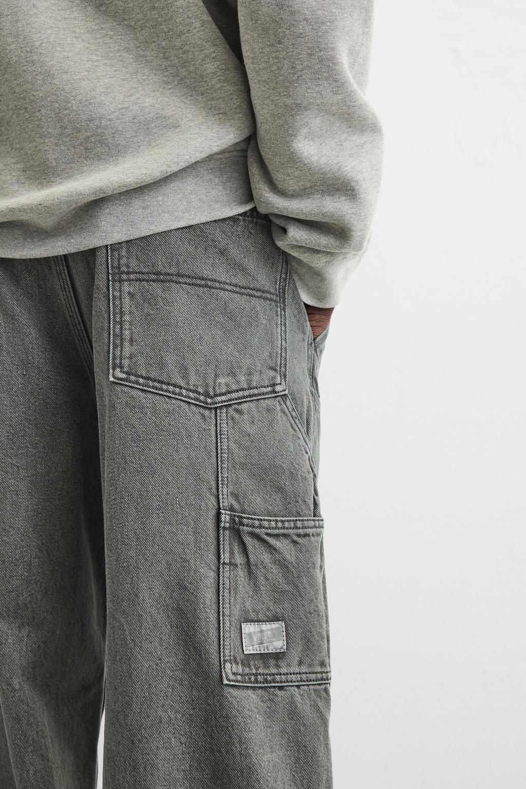 FADED CARPENTER POCKET TROUSERS - Zara фото 5