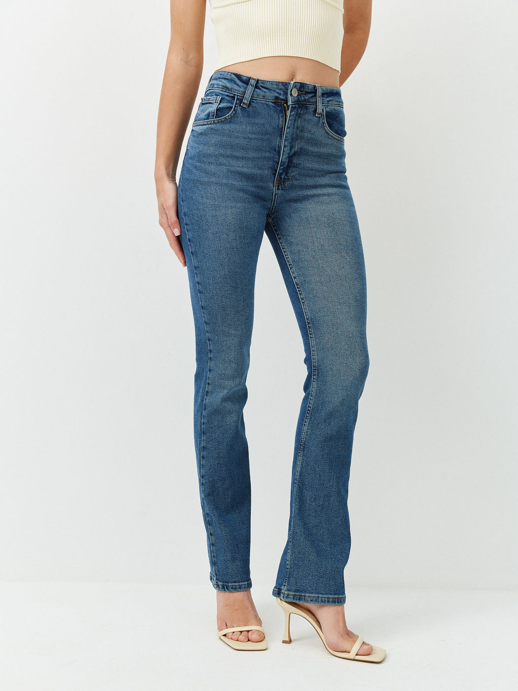 Прямые джинсы с высокой посадкой - TO BE ONE фото 3