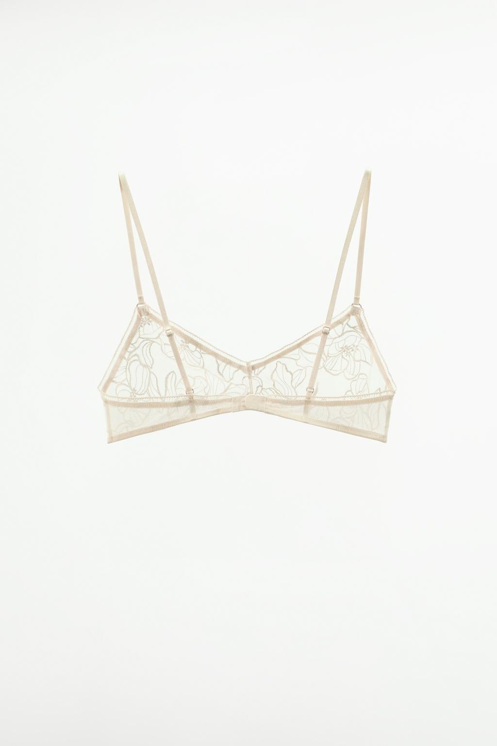EMBROIDERED TULLE BRA - Zara фото 5