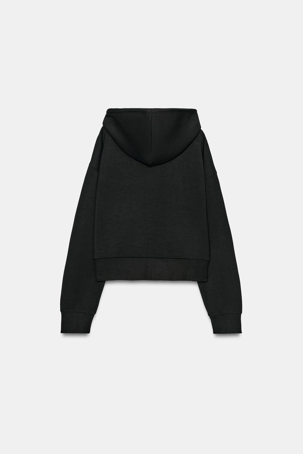 SUDADERA INTERLOCK CAPUCHA / Negro - Zara фото 8