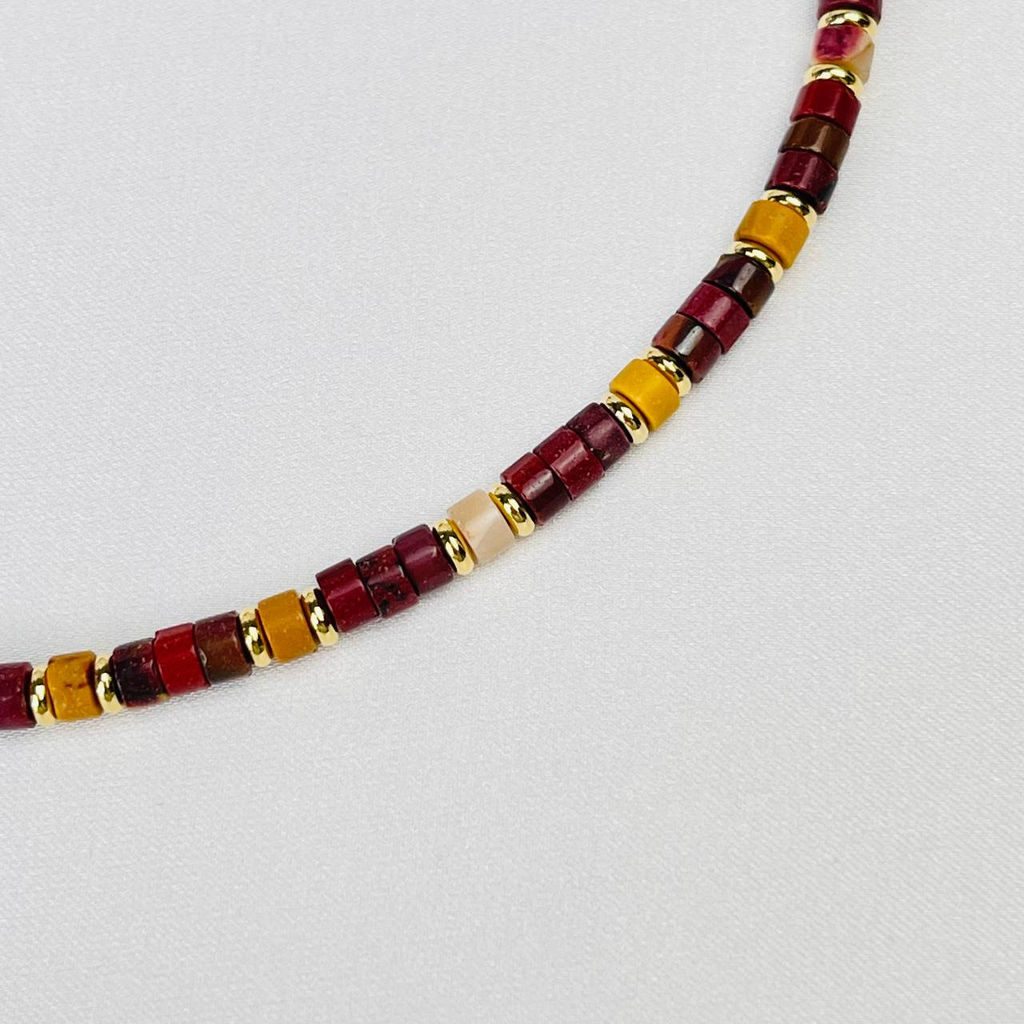 Колье из Яшмы (Мукаит) и Агата 38 см +