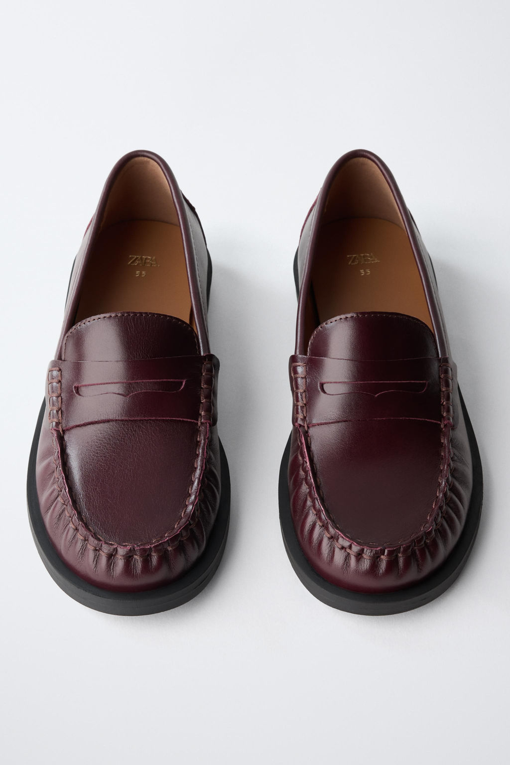LEATHER LOAFERS - Zara фото 6