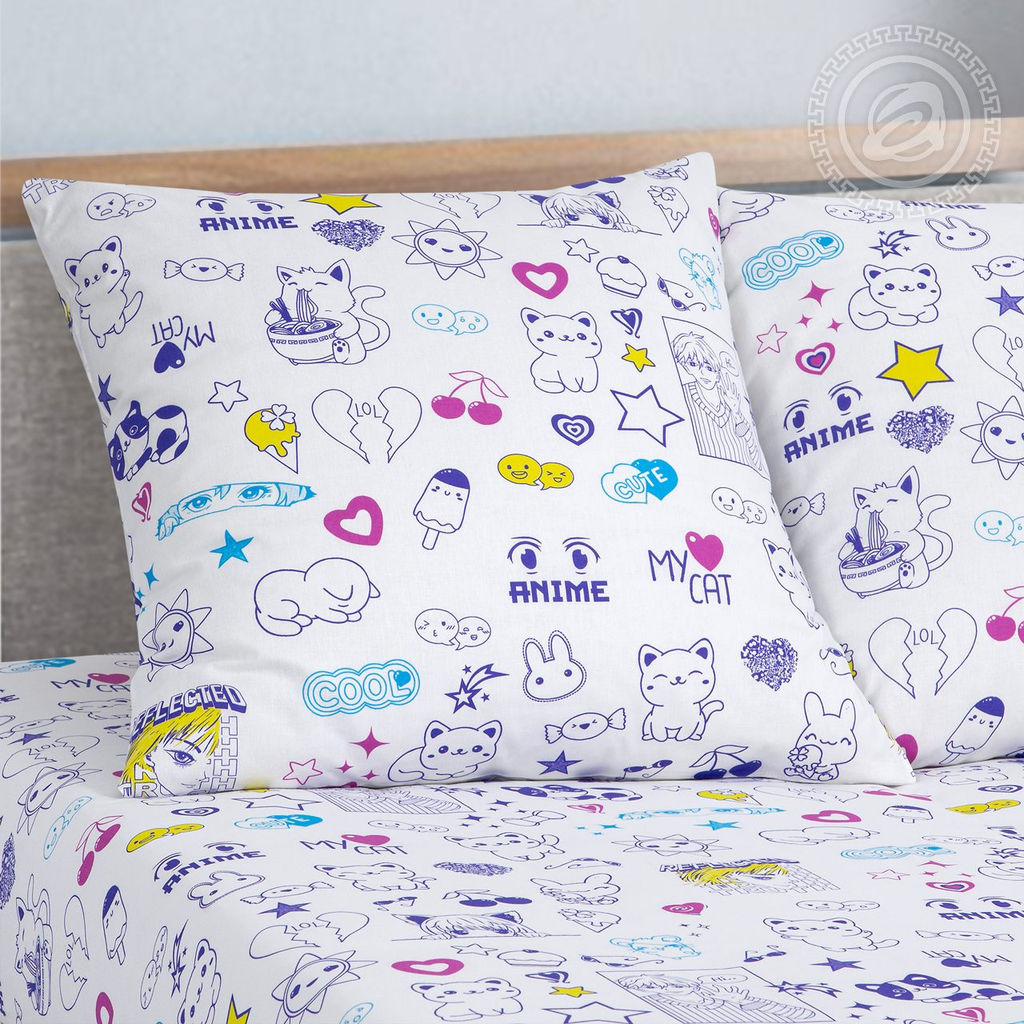Аниме 1,5 сп./Пододеяльник: 1 шт. - 215*145; Простыня: 1 шт. - 214*150; Наволочка: 2 шт. - 70*70; Поплин детский - Артпостель фото 2