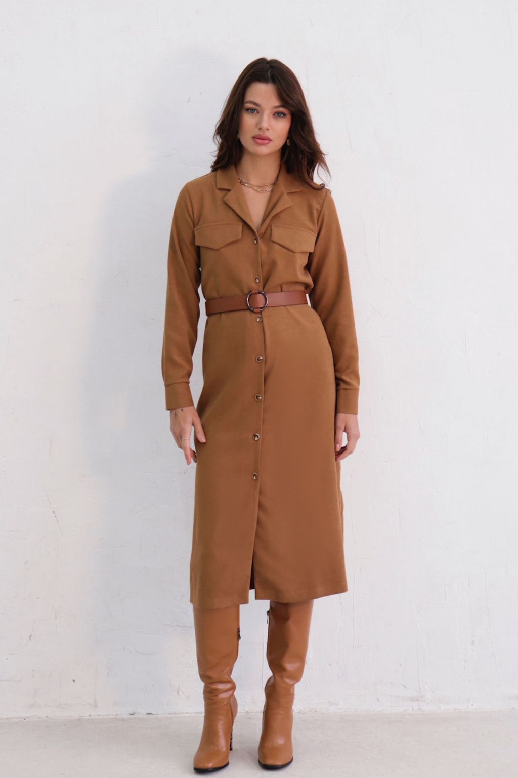 Платье-рубашка с английским воротником - Martichelli фото 207