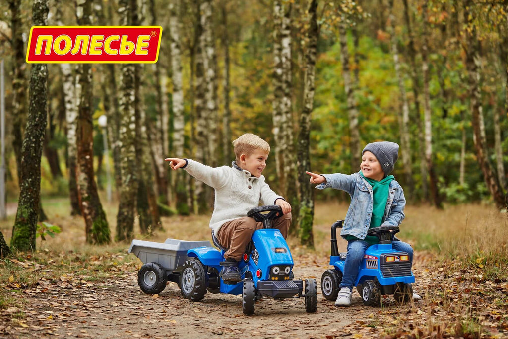 Каталка-трактор Митя (синяя) - Полесье фото 7