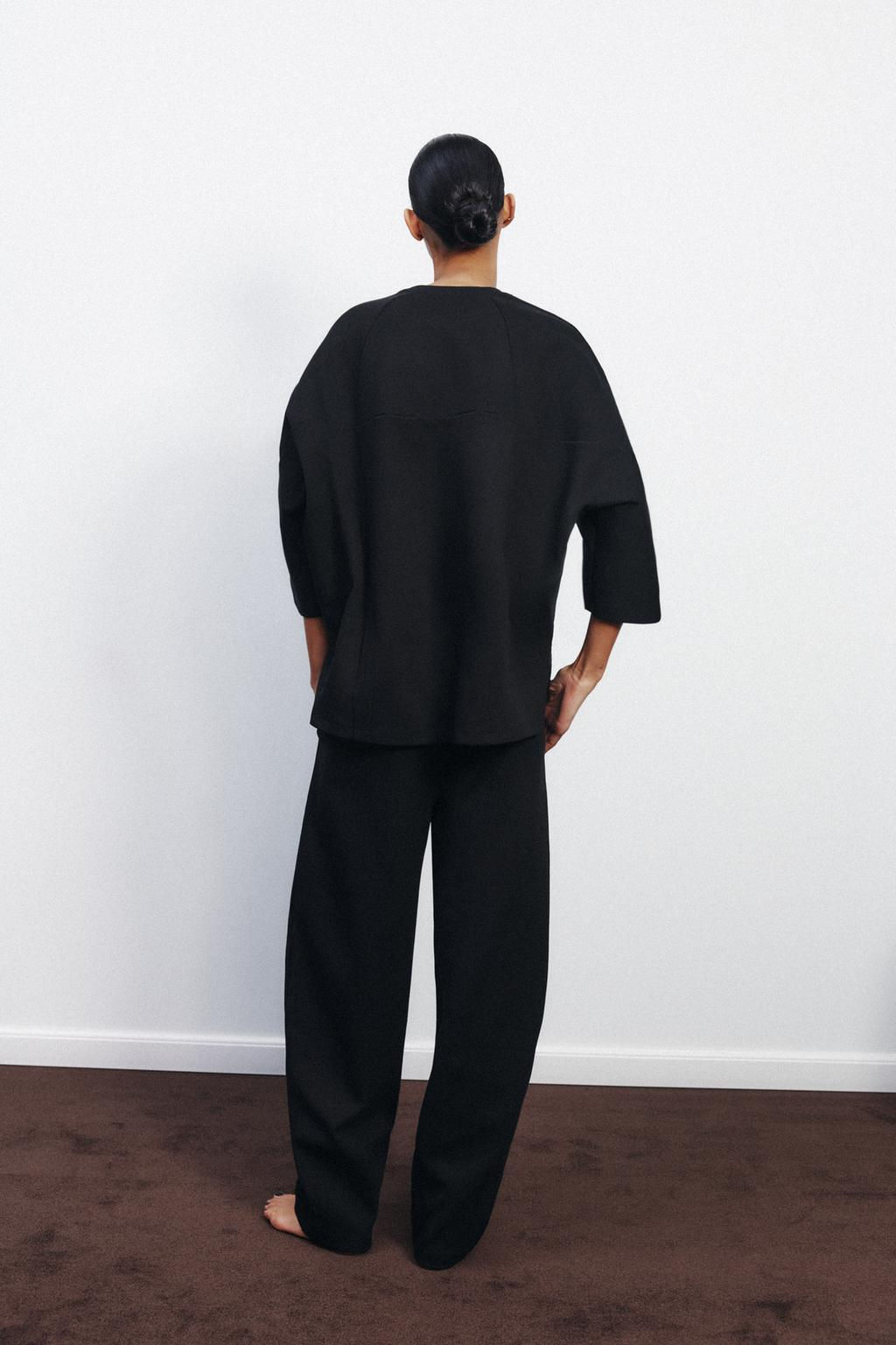 INTERLOCK COCOON TROUSERS - Zara фото 5