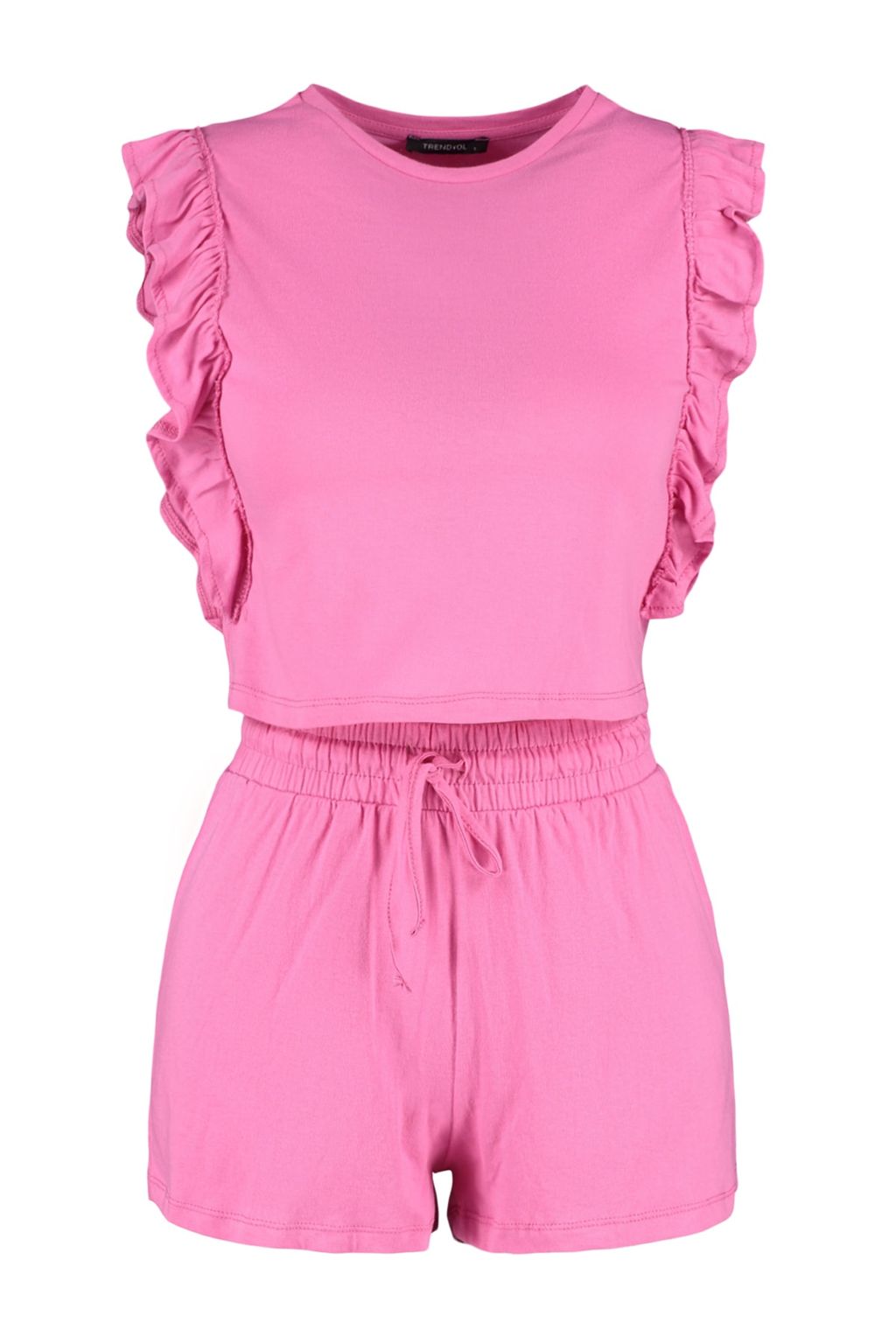 Trendyolmilla Pembe %100 Pamuklu F?rf?rl? Sortlu Orme Pijama Tak?m? THMSS23PT00175  фото 7