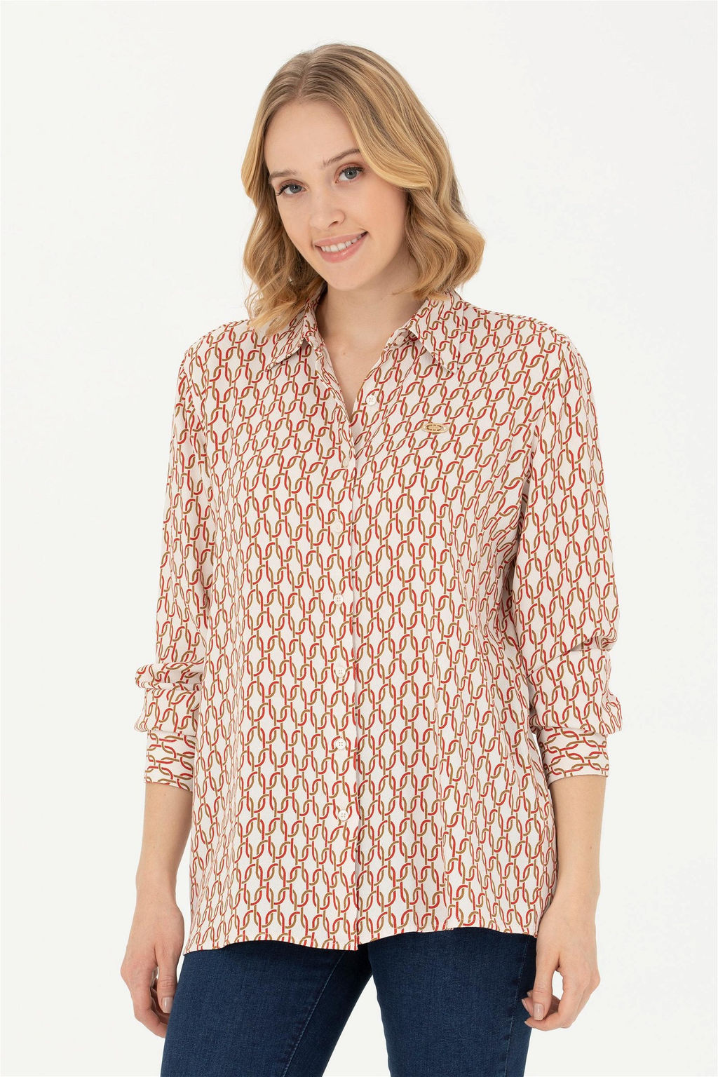 Женская рубашка с длинным рукавом Stone Неожиданная скидка в корзине - U.s. polo assn фото 3