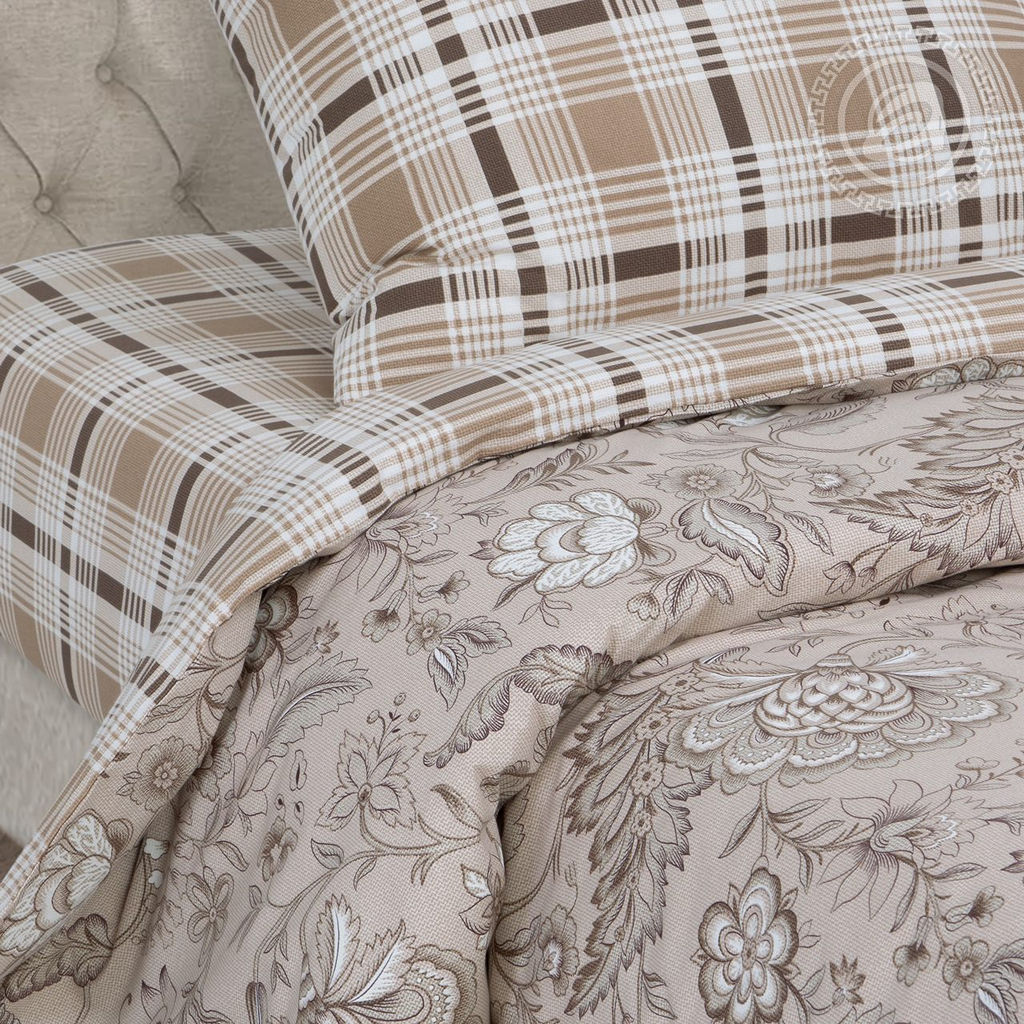 Постельное белье Ода (поплин DE LUXE) 2 сп. с Евро/Пододеяльник: 1 шт. - 215*175; Простыня: 1 шт. - 215*240; Наволочка: 2 шт. - 70*70; DE LUXE - Артпостель фото 4