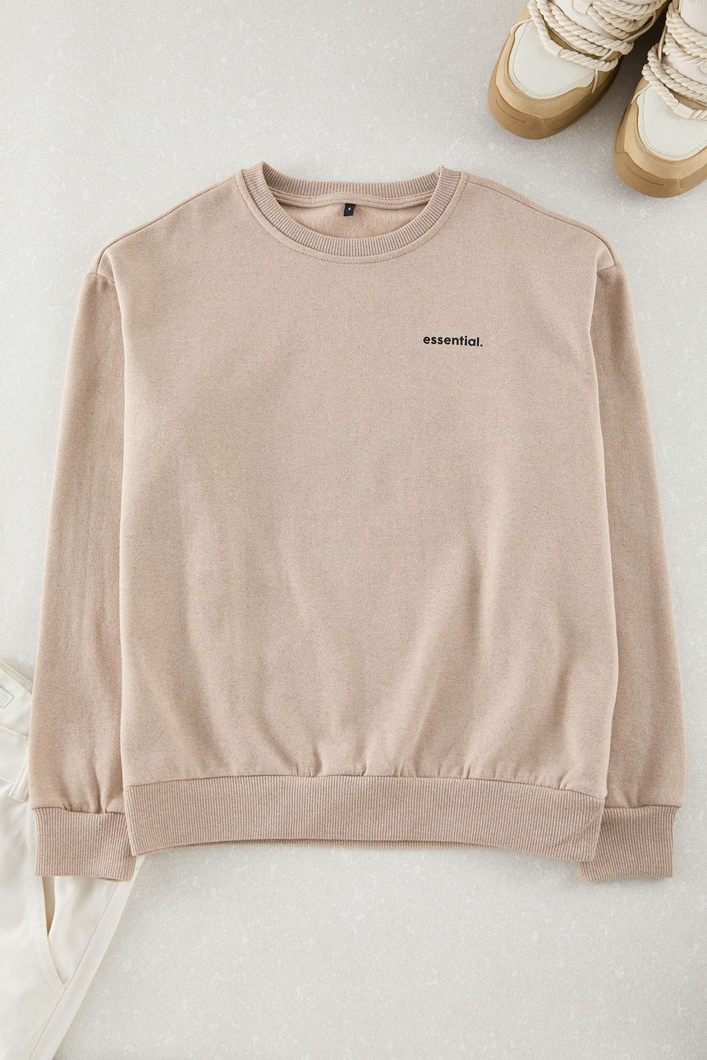 TRENDYOL MAN Siyah Unisex Oversize/Genis Kesim Sloganl? Bisiklet Yaka Ici Polarl? Sweatshirt TMNAW25SW00162 - Trendyolmilla фото 9