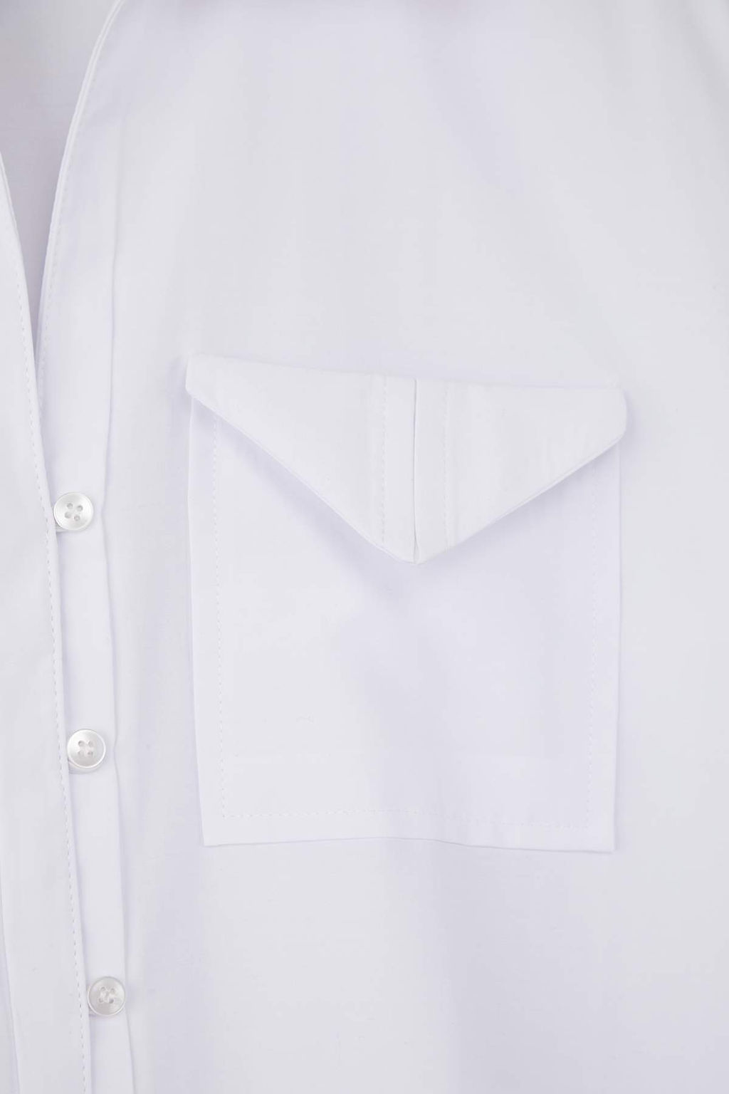 Beyaz Cep Detayl? Onu Dugmeli Gomlek TWOAW26GO00058 - Trendyolmilla фото 6