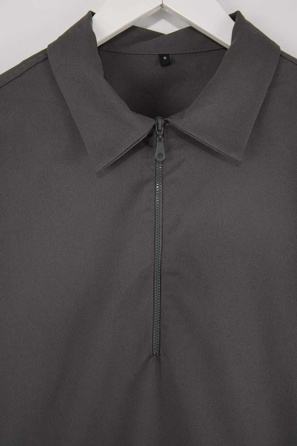 Antrasit Regular Fit Gabardin Polo Yaka Erkek Gomlek TMNSS26GO00003 - Trendyolmilla фото 5