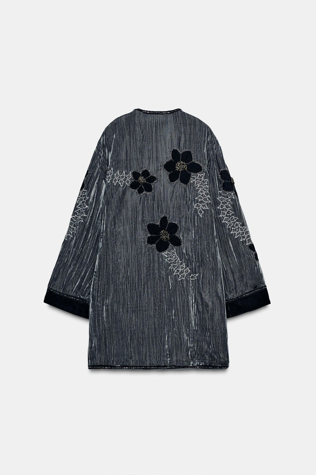 ZW COLLECTION LIMITED EDITION EMBROIDERED VELVET KIMONO - Zara фото 10