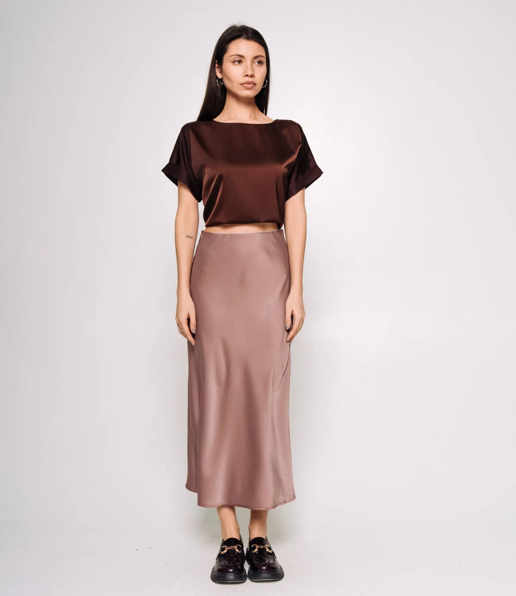 Юбка #КТ2103, мокко - Dommod фото 2