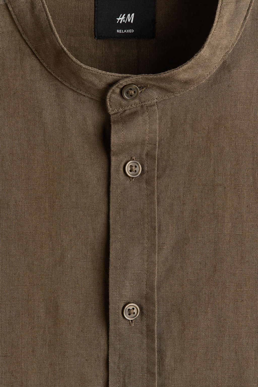 Camisa en mezcla de lino Relaxed Fit - H&m фото 6