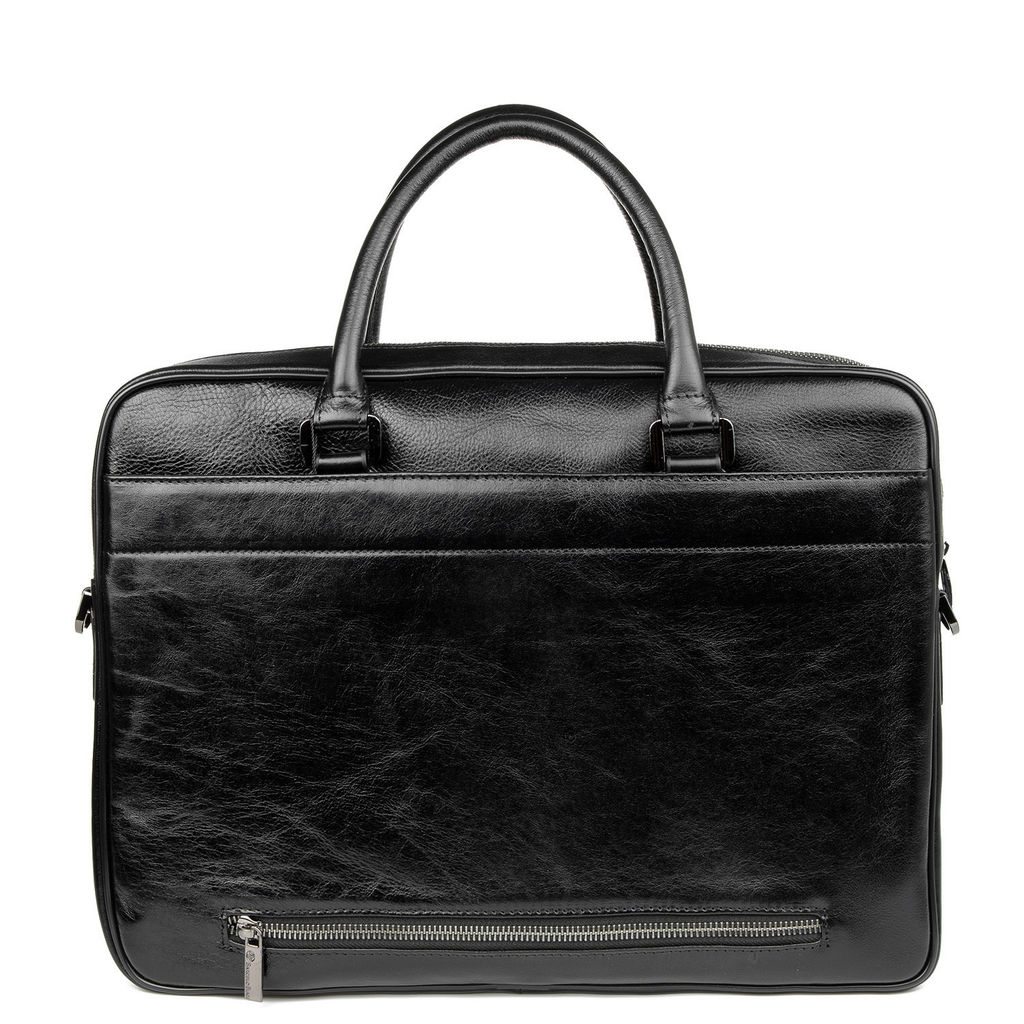 9501-1 black, Мужская кожаная сумка "тоут", Barcelo Biagi