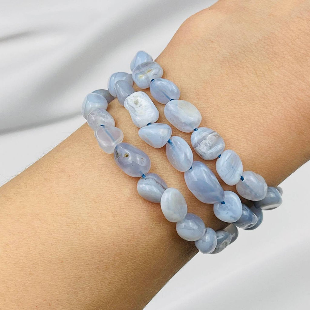 Бусины для украшений из Голубого агата 40 см