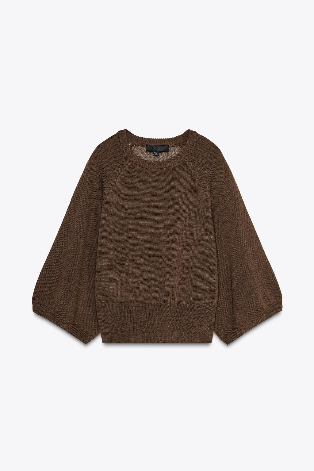 KNIT SWEATER WITH LOOSE-FIT SLEEVES - Zara фото 3