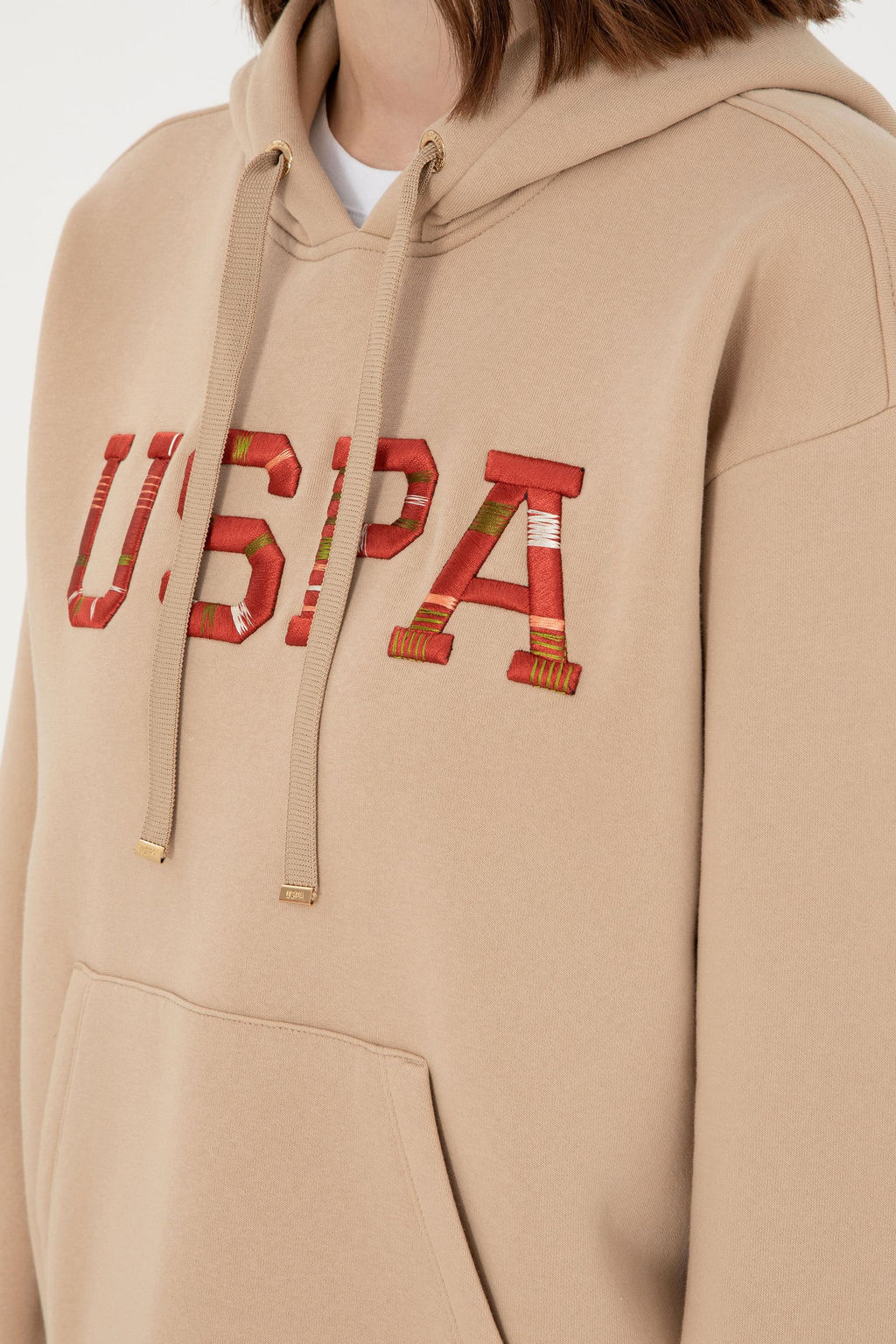 Женский свитшот песочного цвета Неожиданная скидка в корзине - U.s. polo assn фото 7