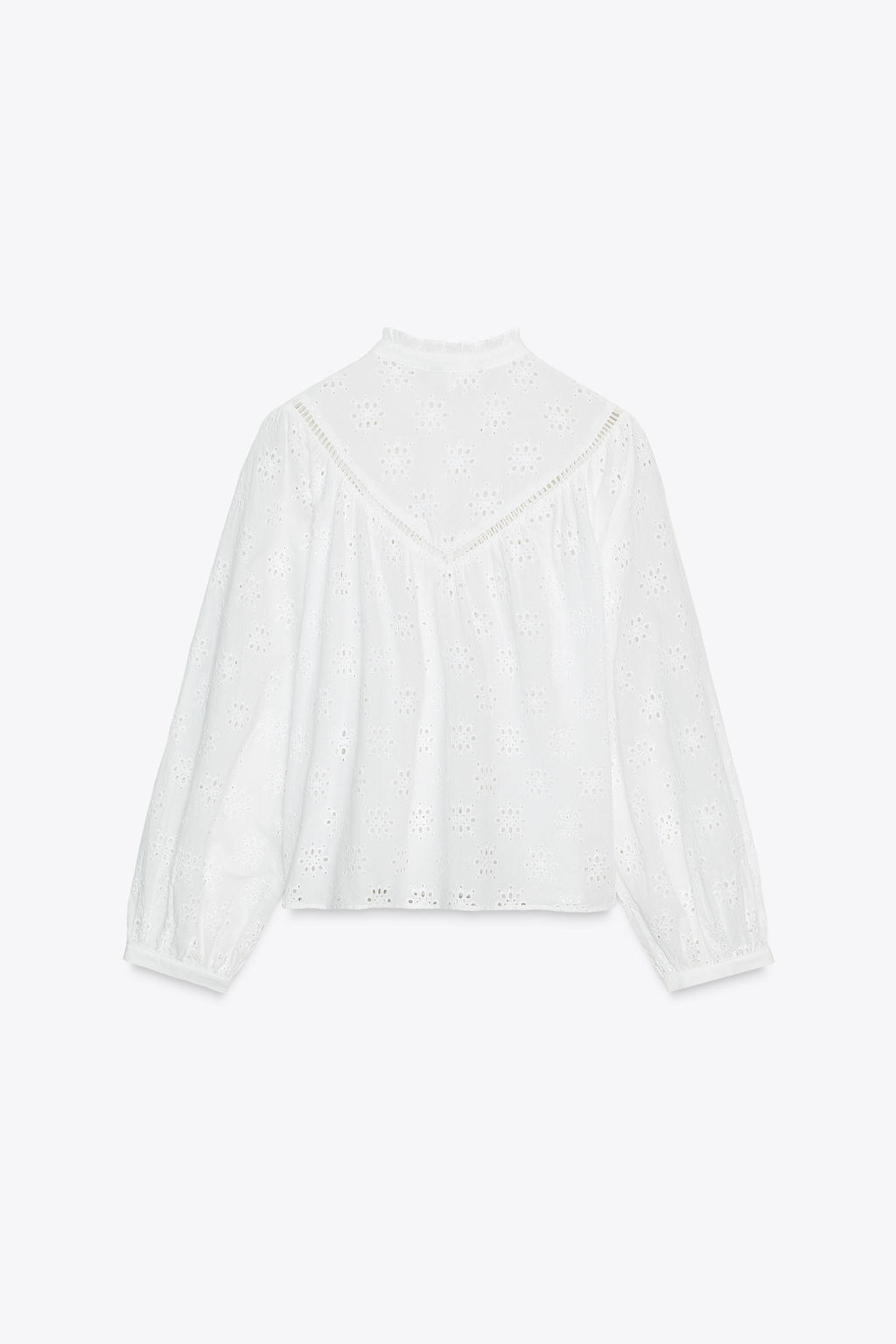 SHIRT WITH CUTWORK EMBROIDERY - Zara фото 6