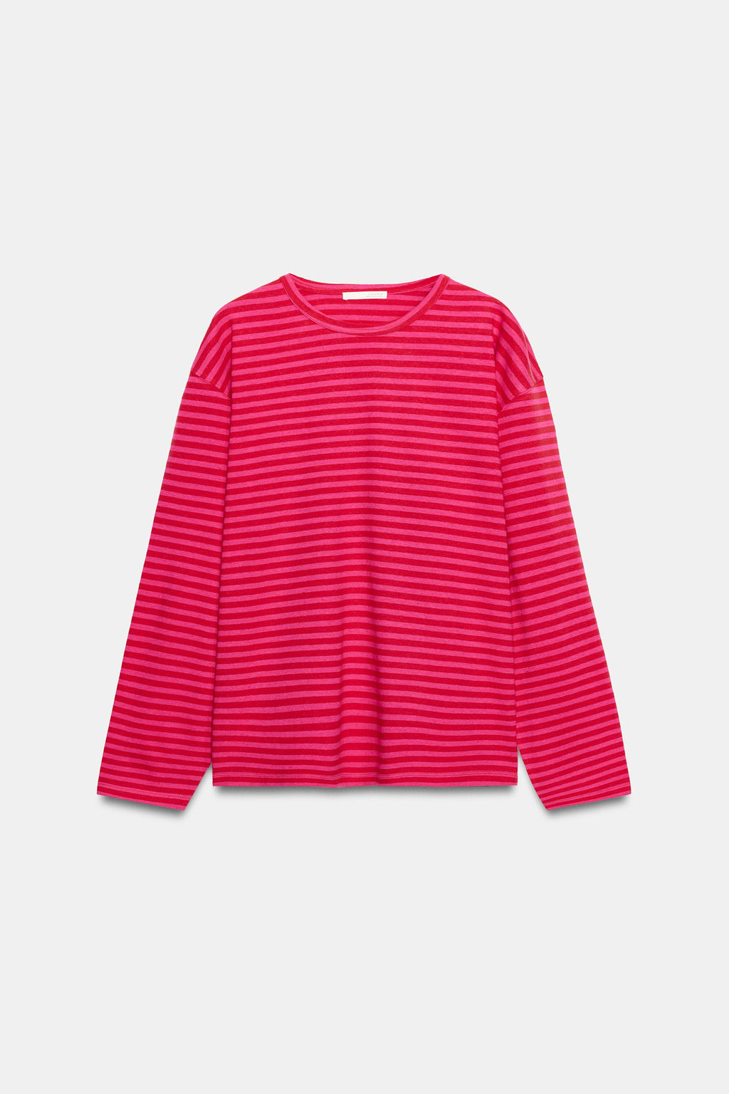 CAMISETA RAYAS ALGOD?N Y LINO / Rosa / Lila - Zara фото 3