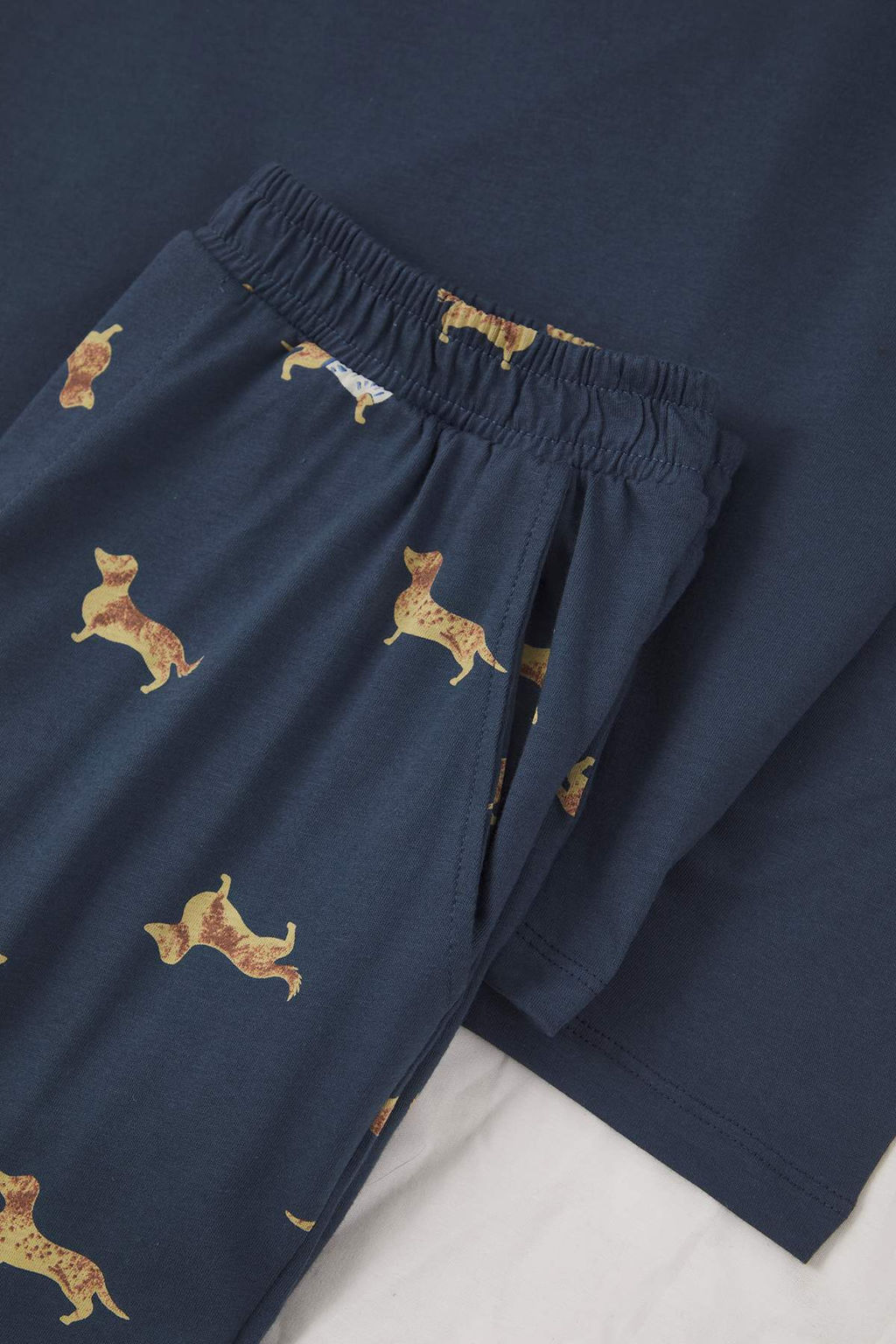 Indigo %100 Pamuk Regular Fit Kopek Desenli Orme Pijama Tak?m? TMNAW23PT00157