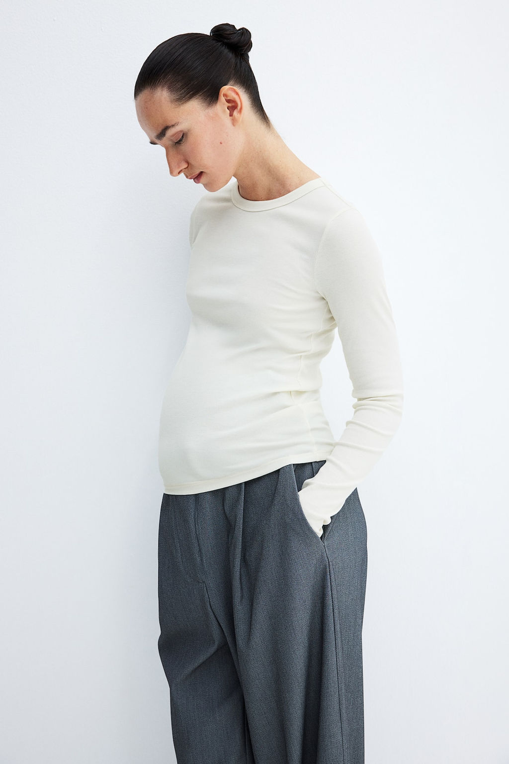 MAMA Camiseta en punto de canale - H&m фото 4