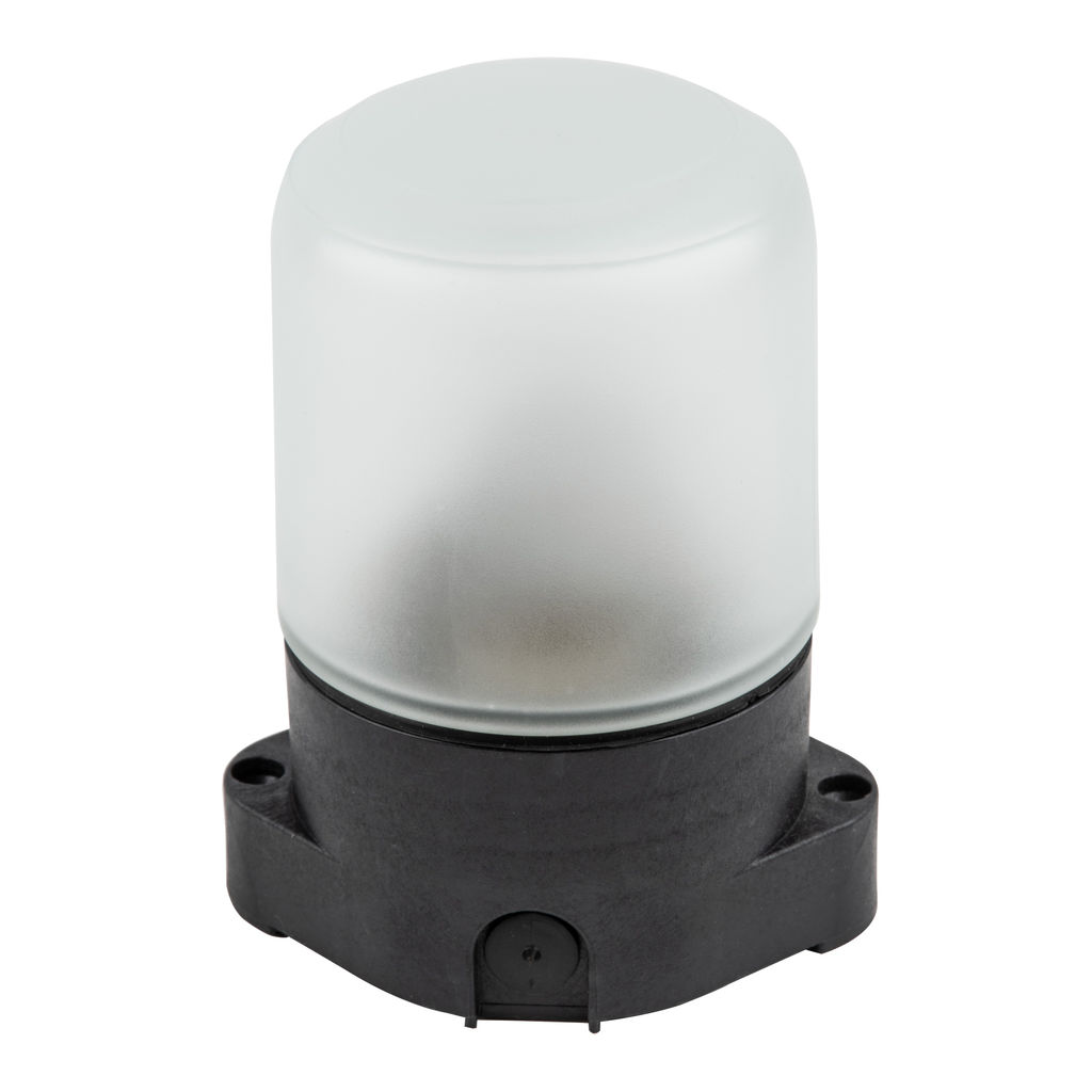 UWL-K01R 60W/E27 IP65 BLACK Светильник влагозащищенный под лампу Е27, для бань и саун, до +125С. Цвет корпуса черный. ТМ Uniel