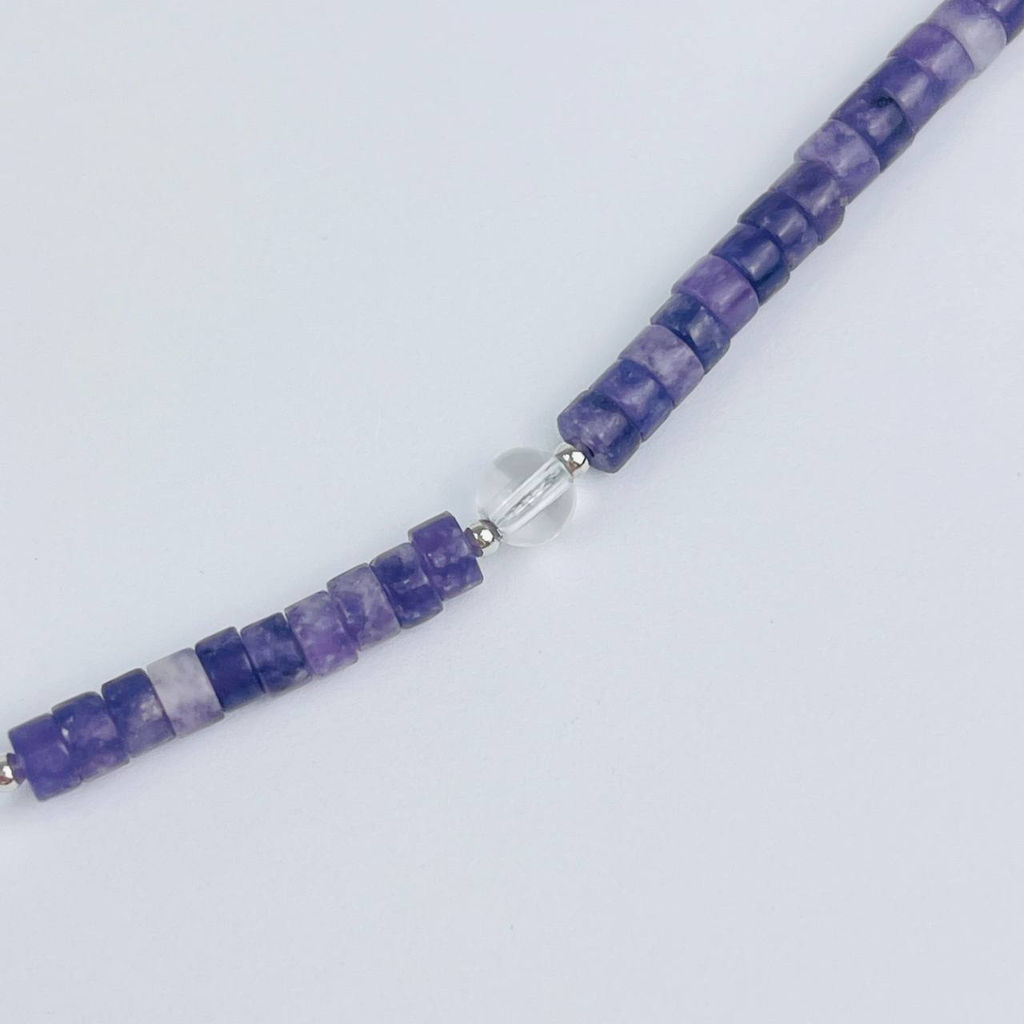 Держатель для телефона из Лепидолита и Горного Хрусталя - Радуга самоцветов фото 4