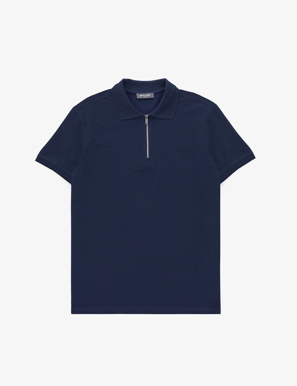 Lacivert Slim Fit %100 Pamuk K_vr_lmaz Polo Yaka Basic Ti__rt