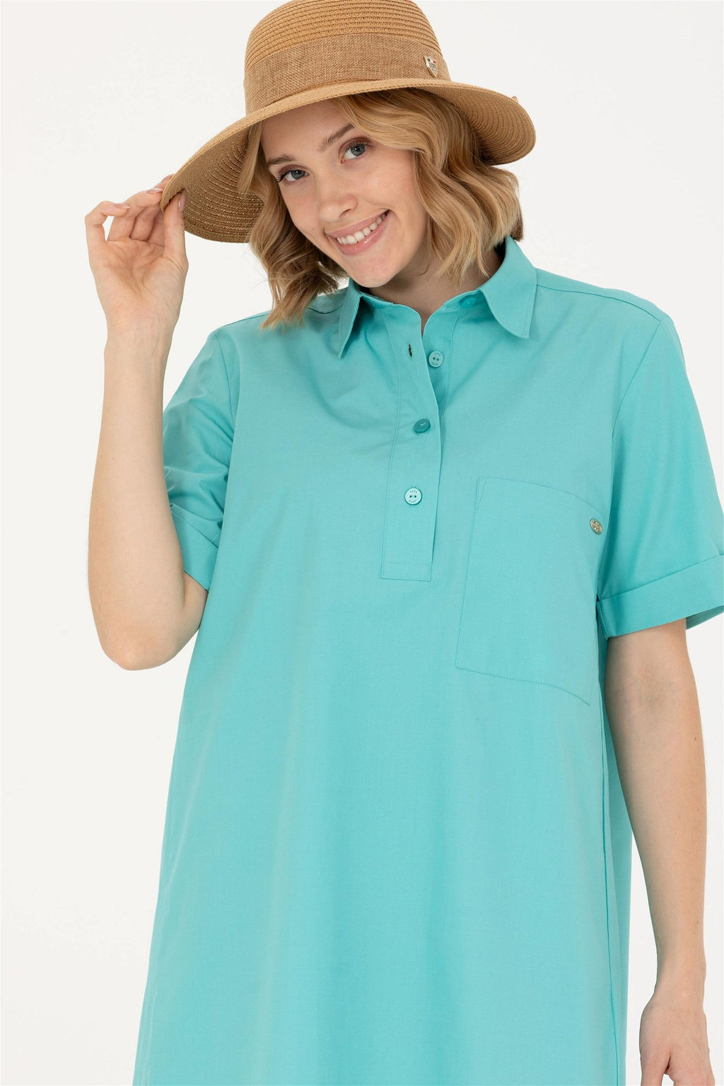 Женское мятное тканое платье - U.s. polo assn фото 4