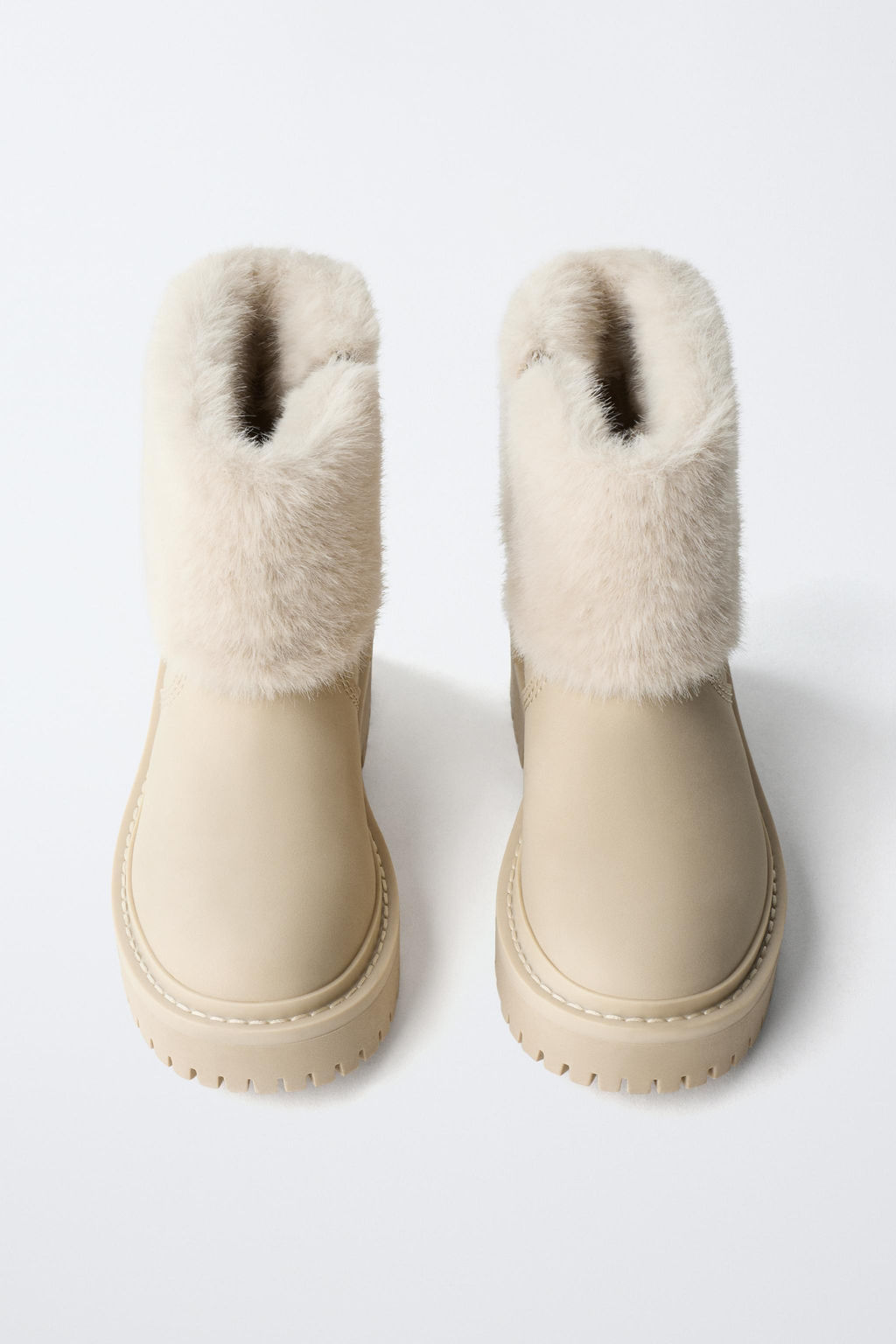 FAUX FUR ANKLE BOOTS - Zara фото 4