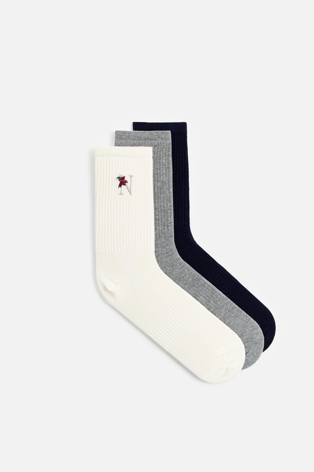 3-PACK OF EMBROIDERED SOCKS - Zara фото 2