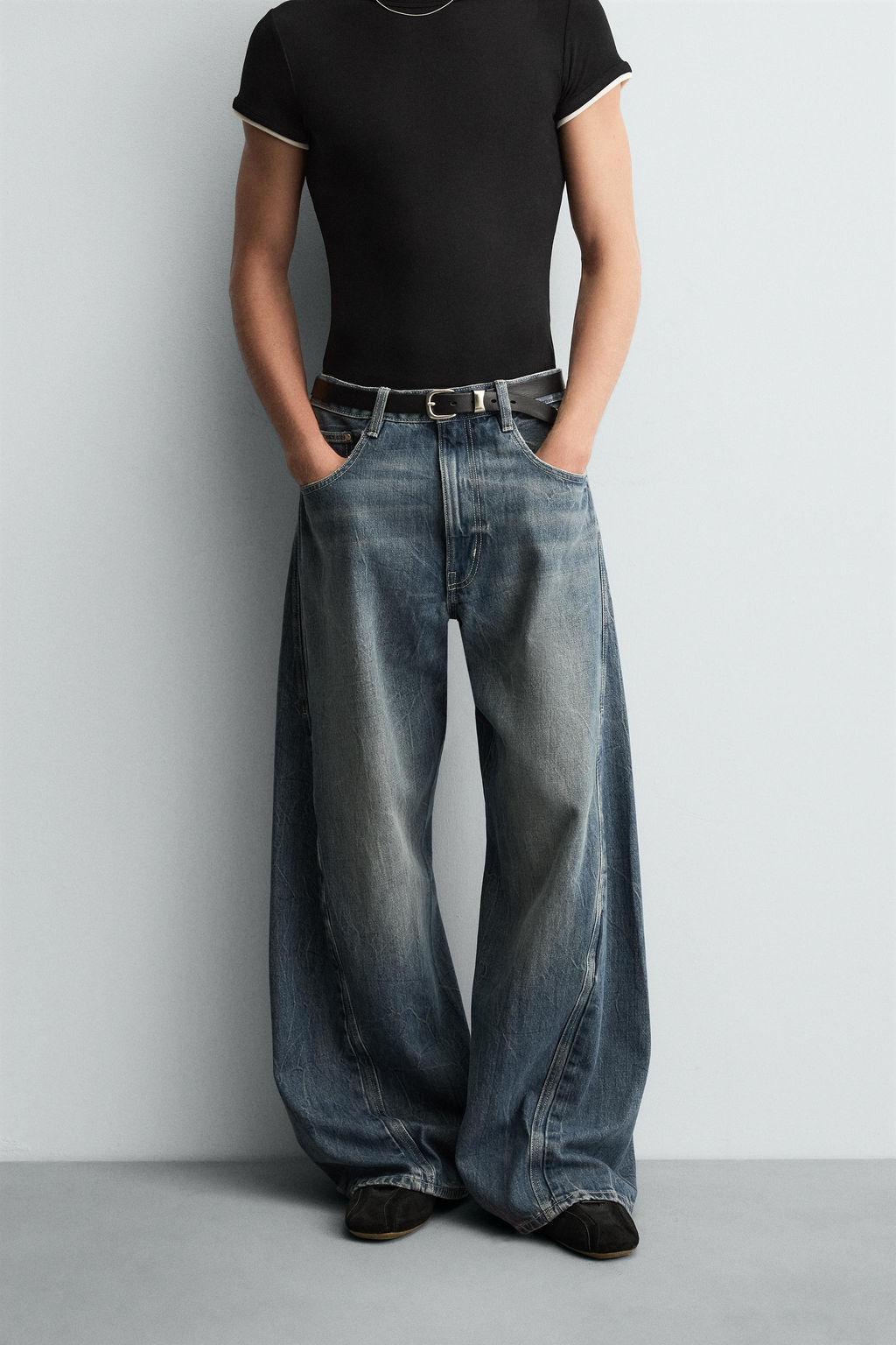 BAGGY FIT TWISTED-SEAM JEANS - Zara фото 2