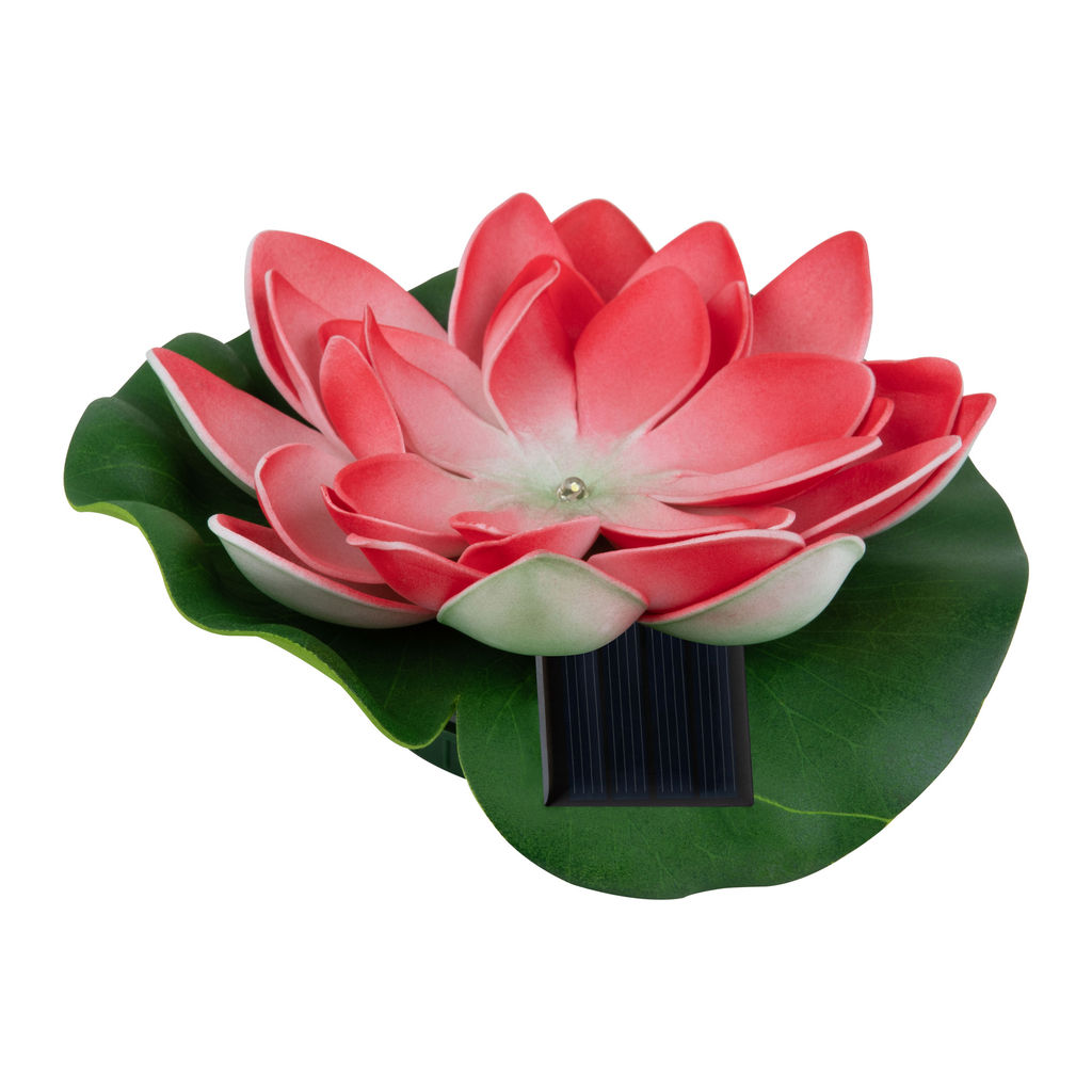 USL-S-826/PT060 RED WATERLILY Садовый светильник на солнечной батарее Красная кувшинка. Плавающий. 1 светодиода. Теплый белый свет. 1*ААA Ni-Mh аккумулятор в/к. IP44. TM Uniel - Volpe фото 3