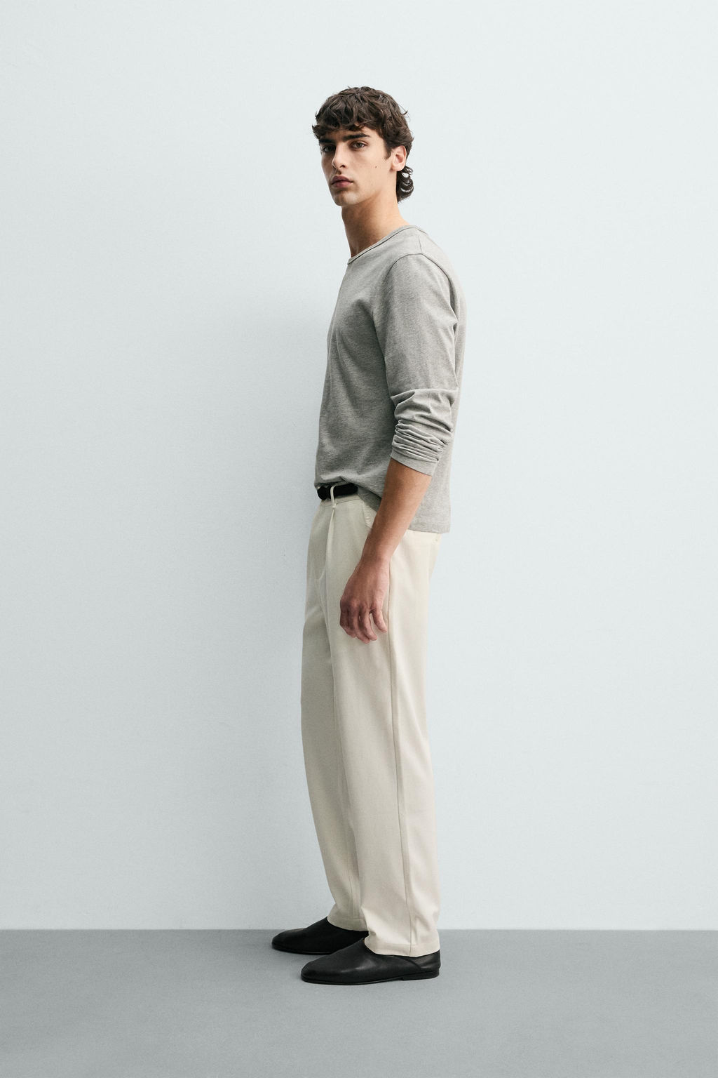 PANTAL?N STRAIGHT FIT CONFORT / Blanco roto - Zara фото 4