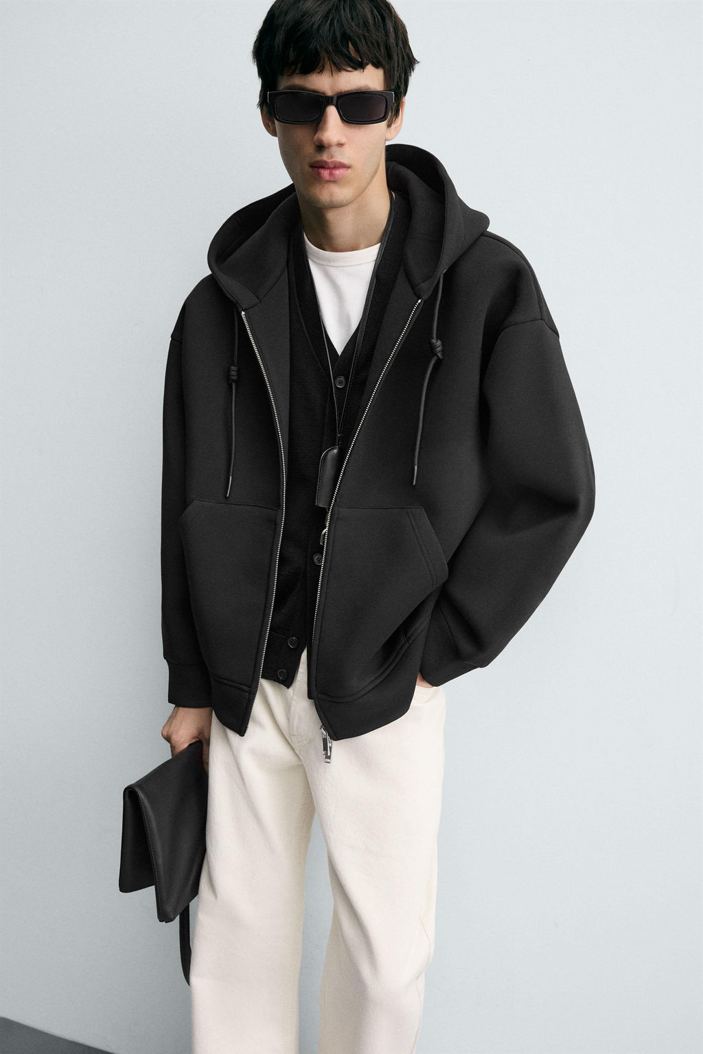 NEOPRENE-EFFECT HOODIE - Zara фото 5