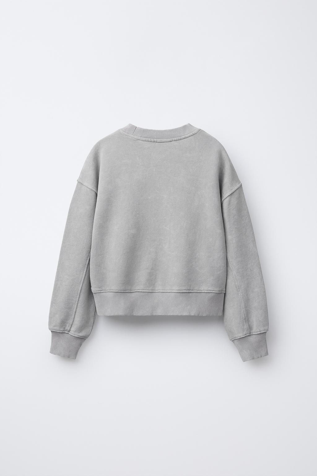 FADED SLOGAN SWEATSHIRT - Zara фото 2