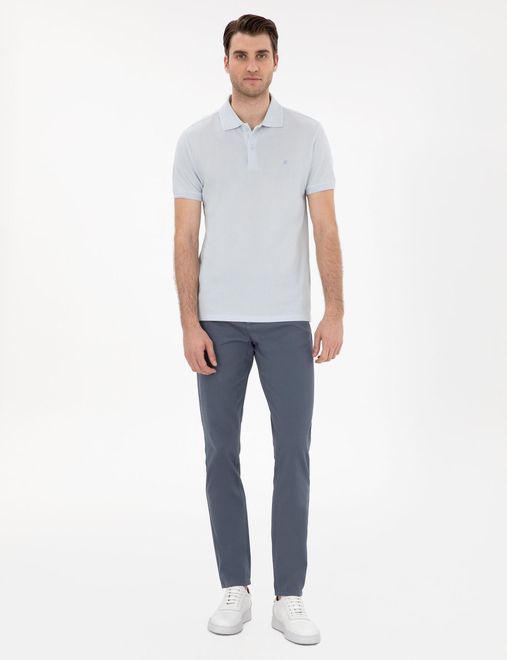 A__k Mavi Slim Fit %100 Pamuk Polo Yaka Basic Ti__rt - Pierre cardin фото 4