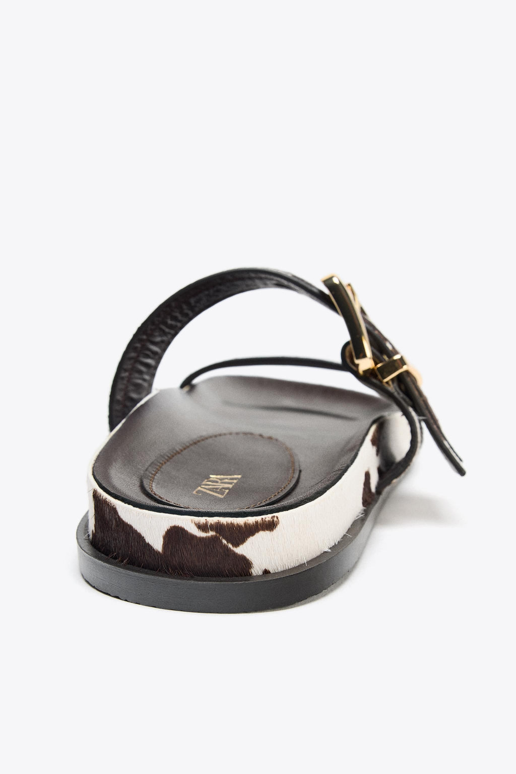 ANIMAL PRINT LEATHER SANDALS - Zara фото 4
