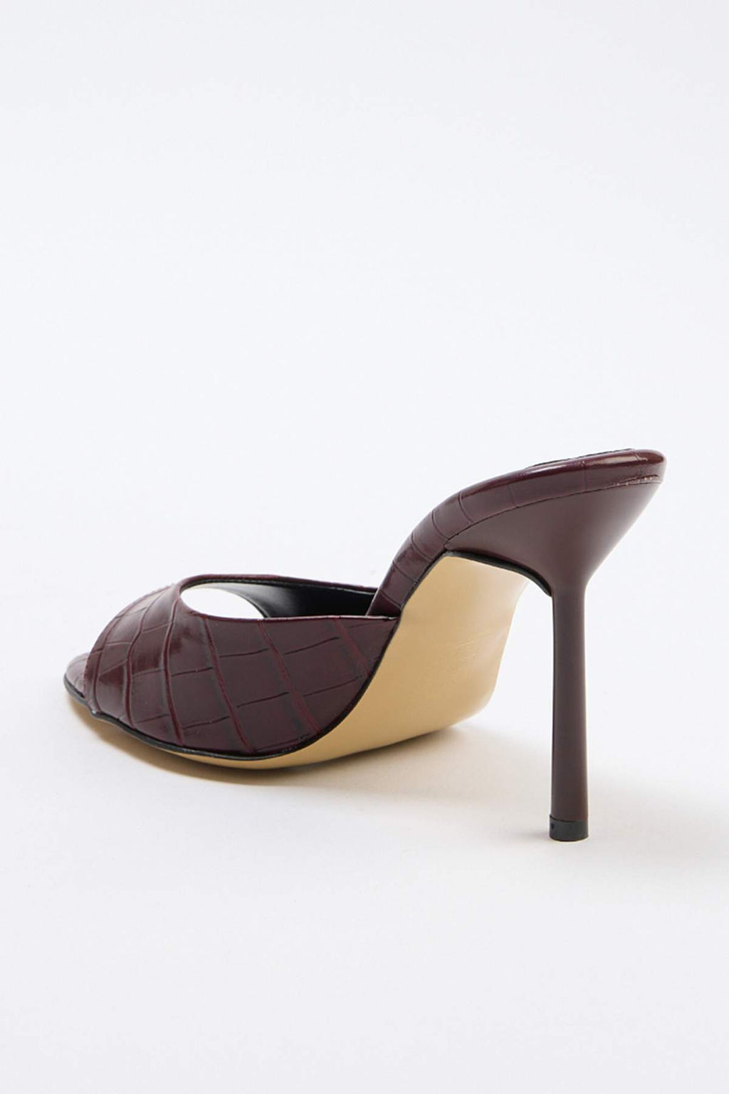 Bordo Kad?n Klasik Topuklu Ayakkab?